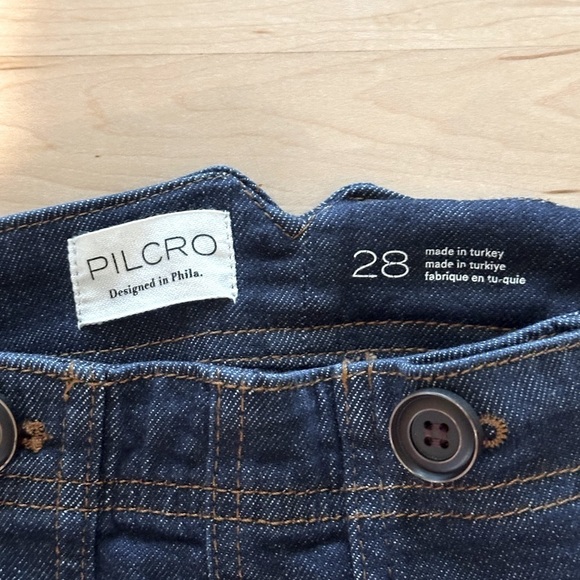 Anthropoligie Pilcro Kit Cropped High-Rise Wide-Leg Utility Jeans, Size … - Picture 10 of 12